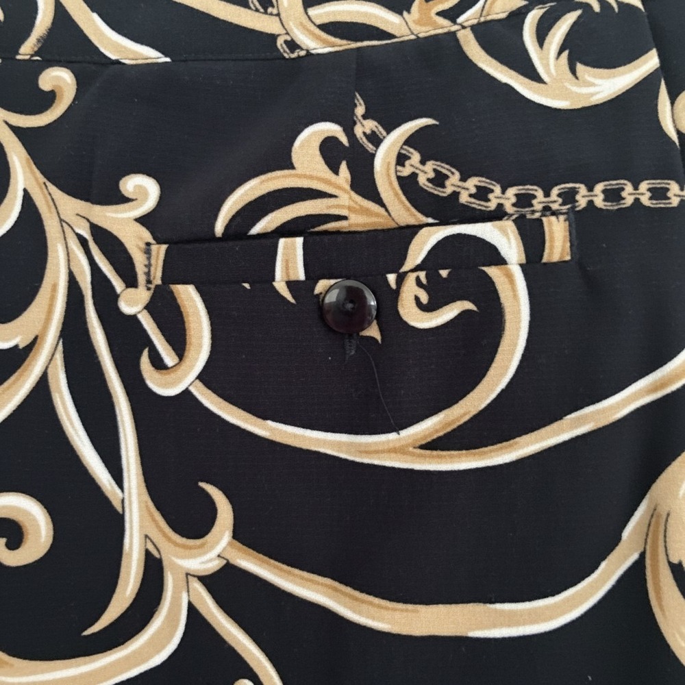 EP Pro Golf Skort Womens 10 Black & ‎ Gold Scroll Chain Print Athletic Skirt - Picture 8 of 8